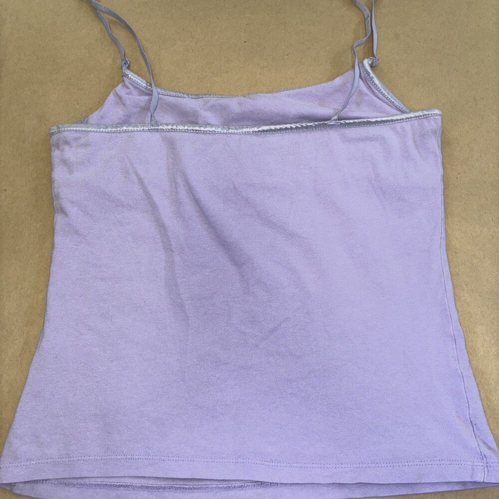 Women’s Ambiance Apparel Size Large Lavender Purple Camisole With Shelf Bra - Picture 7 of 7